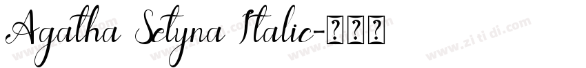 Agatha Setyna Italic字体转换